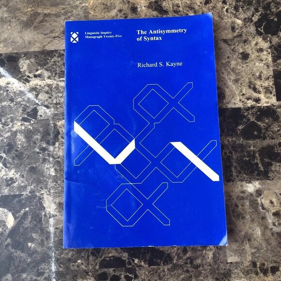 The Antisymmetry of Syntax (Linguistic Inquiry Monographs) - Paperback - GOOD - Picture 1 of 9